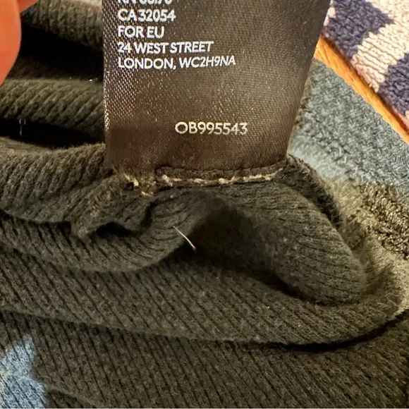 Free People Black Long Sleeve Switch it up Thermal Top Colorful Stripe Small - Picture 11 of 13